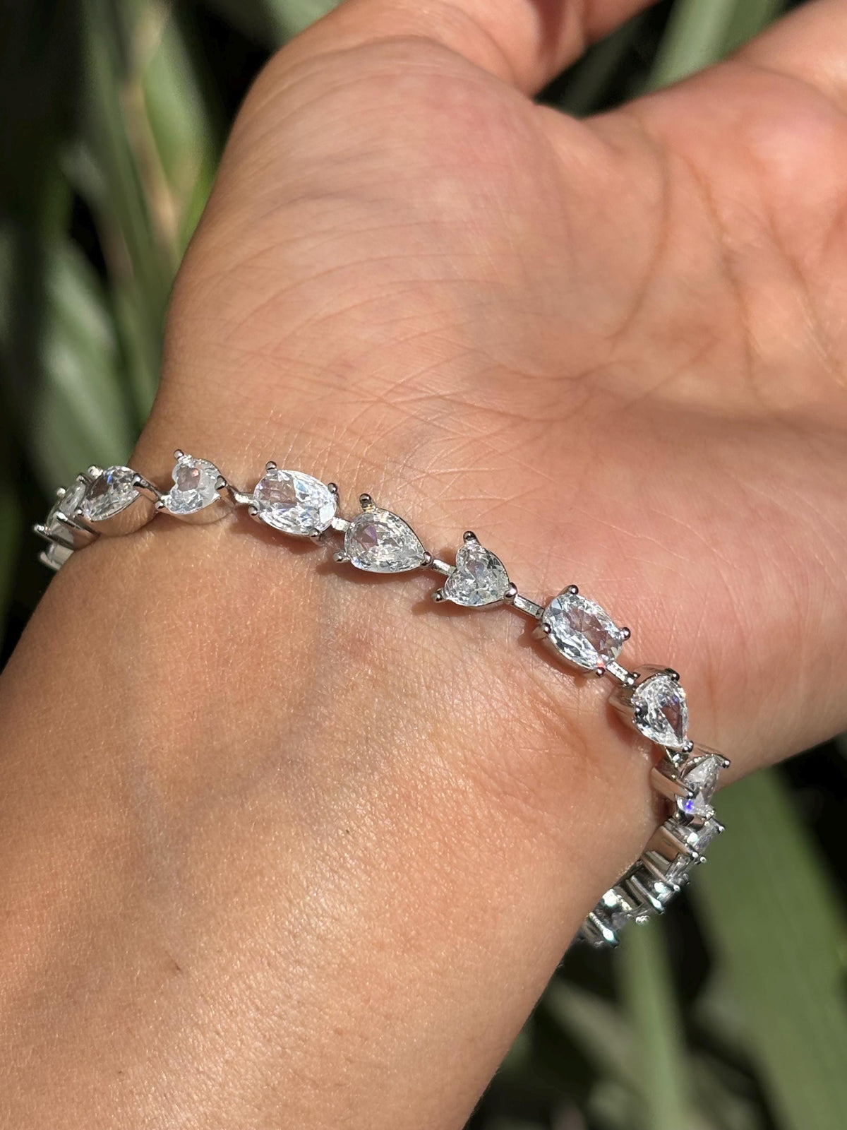Moissanite Diamond Bracelet Statement Bridal Wedding Style Multi Shape CZ Tennis Bracelet Jewelry Gift