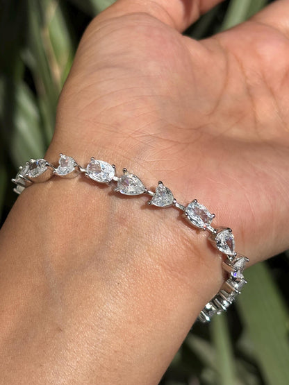 Moissanite Diamond Bracelet Statement Bridal Wedding Style Multi Shape CZ Tennis Bracelet Jewelry Gift