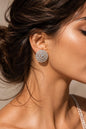Large Moissanite Diamond Earrings Statement Studs Big Chunky CZ Cubic Zirconia Designer Wedding Gift