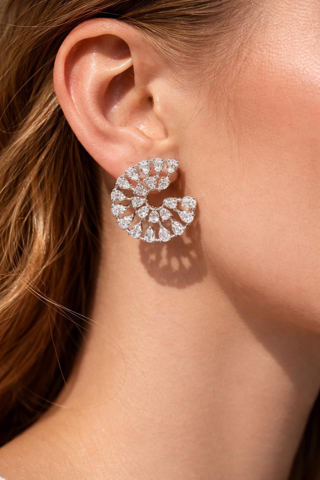 Moissanite Diamond Earrings Large Statement Studs Huge Cubic Zirconia Big Cocktail Jewelry Engagement Gift