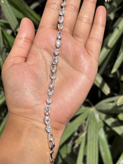 Moissanite Diamond Bracelet Statement Bridal Wedding Style Multi Shape CZ Tennis Bracelet Jewelry Gift