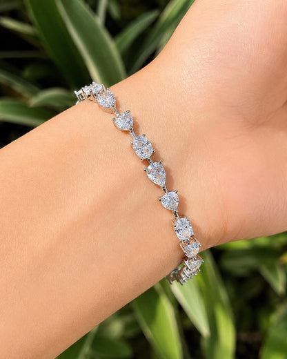 Moissanite Diamond Bracelet Statement Bridal Wedding Style Multi Shape CZ Tennis Bracelet Jewelry Gift