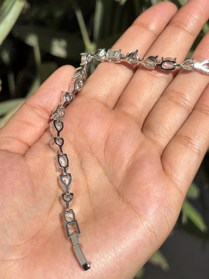 Moissanite Diamond Bracelet Statement Bridal Wedding Style Multi Shape CZ Tennis Bracelet Jewelry Gift