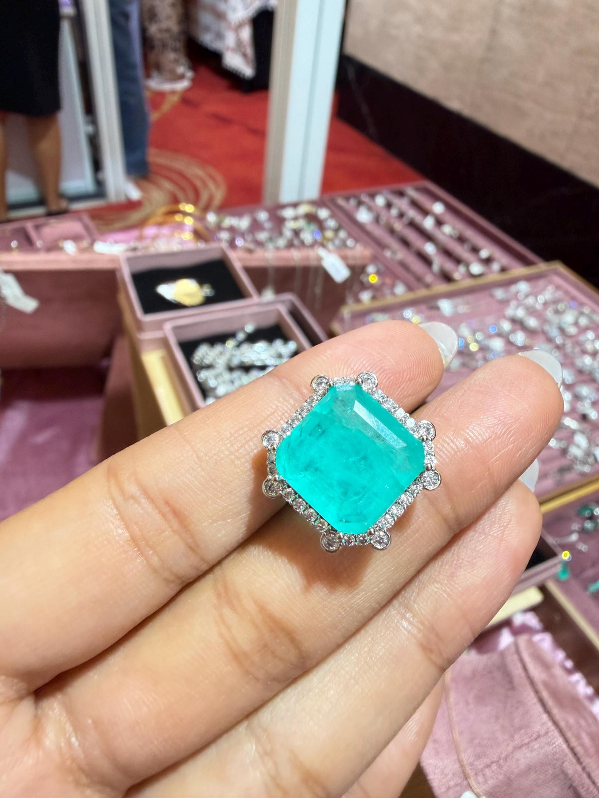 Emerald Doublet Earrings Statement Studs Moissanite Diamond Green Paraiba Tourmaline Designer Cubic Zirconia Jewelry