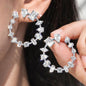 Large Moissanite Diamond Earrings Big Studs Statement Oversized Huge Cubic Zirconia CZ Engagement Jewelry