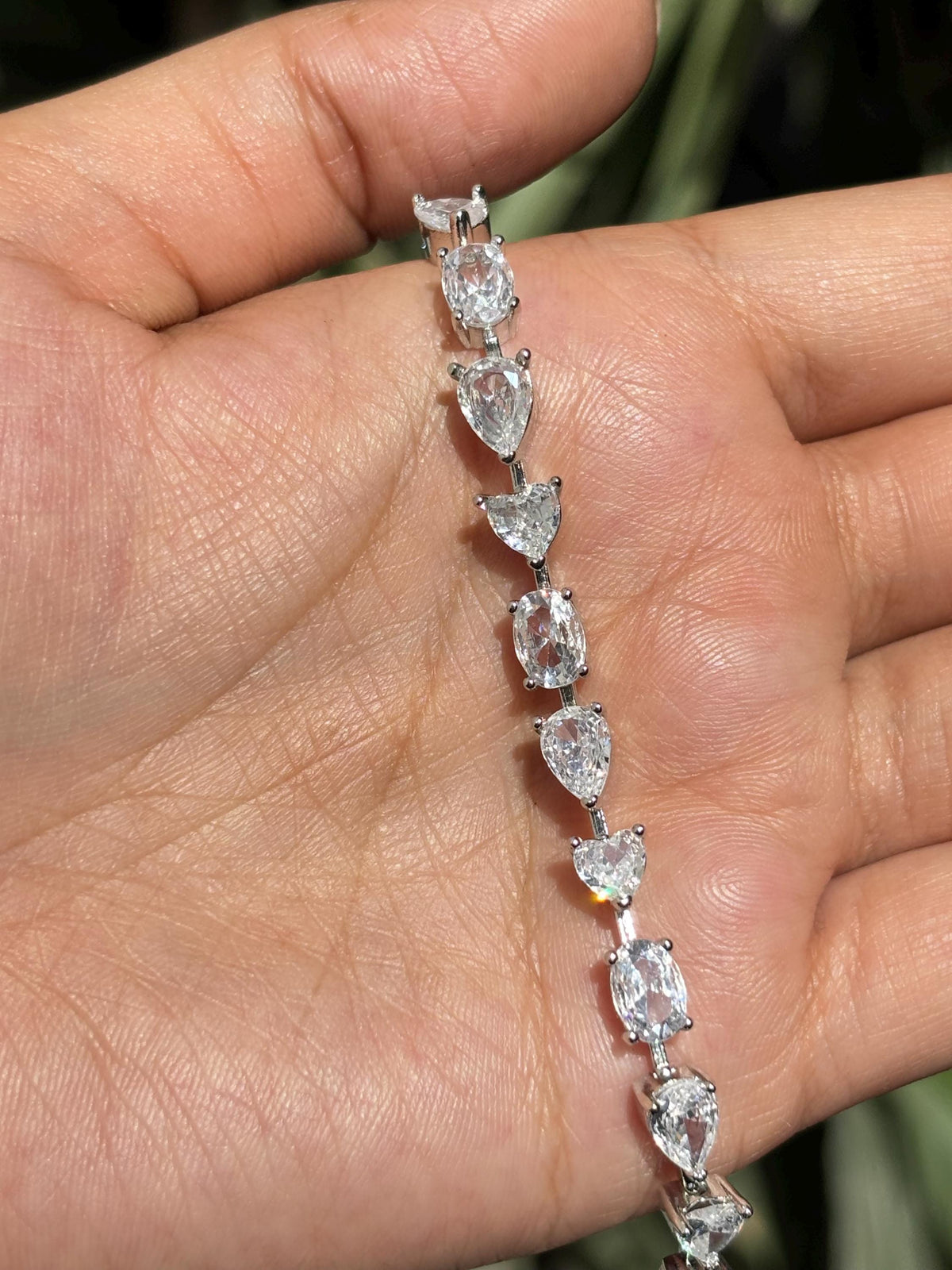 Moissanite Diamond Bracelet Statement Bridal Wedding Style Multi Shape CZ Tennis Bracelet Jewelry Gift