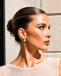 Multicolor Earrings Pearl Drop Statement Mix Stone Jewelry Multi Colorfull Cubic Zirconia Moissanite Designer