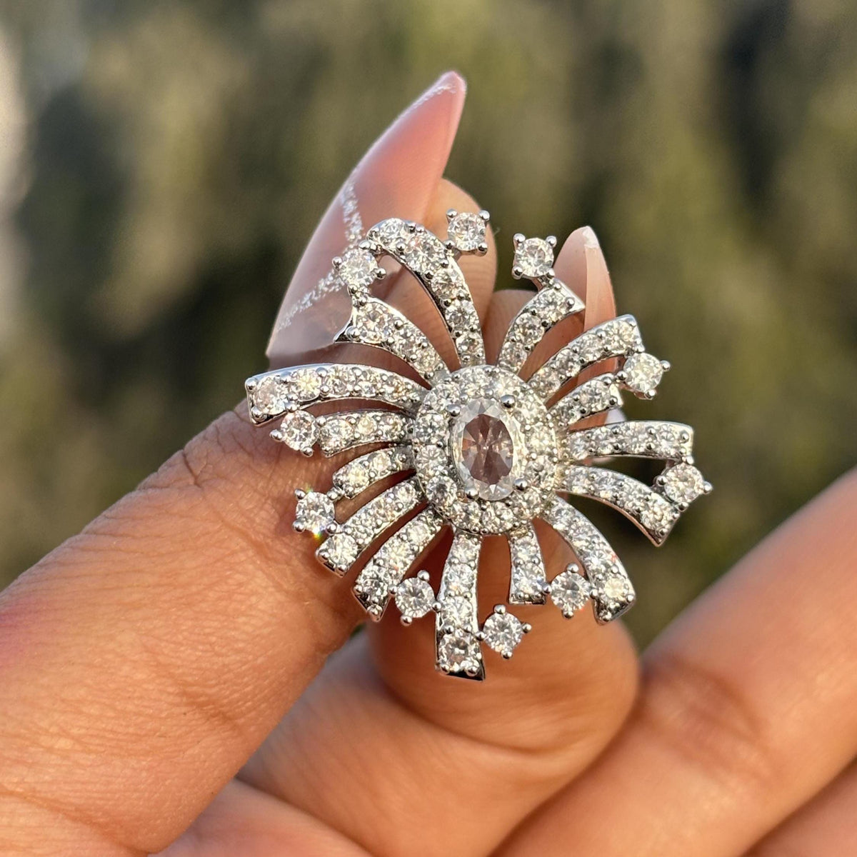 Large Moissanite Diamond Earrings Big Statement Studs Chunky CZ Oversized Cubic Zirconia Wedding Gift