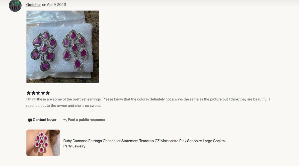 Large Ruby Diamond Earrings Chandelier Statement Teardrop CZ Moissanite Pink Sapphire Cocktail Party Jewelry