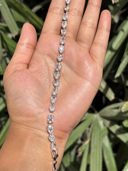 Moissanite Diamond Bracelet Statement Bridal Wedding Style Multi Shape CZ Tennis Bracelet Jewelry Gift