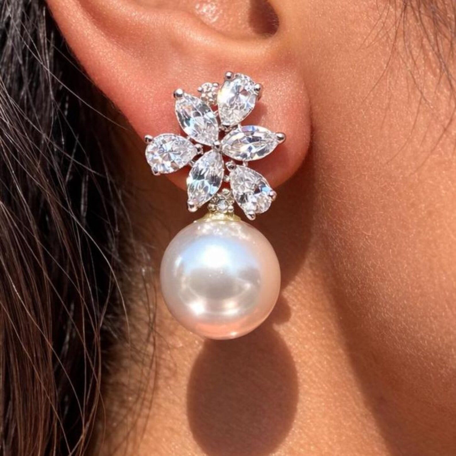 moissanite earrings, diamond earrings, statement earrings, bridal earrings, wedding jewelry, cubic zirconia earrings, luxury earrings, designer earrings, party earrings, cocktail jewelry, gift for her, engagement earrings, trendy earrings, aesthetic jewelry, premium jewelry