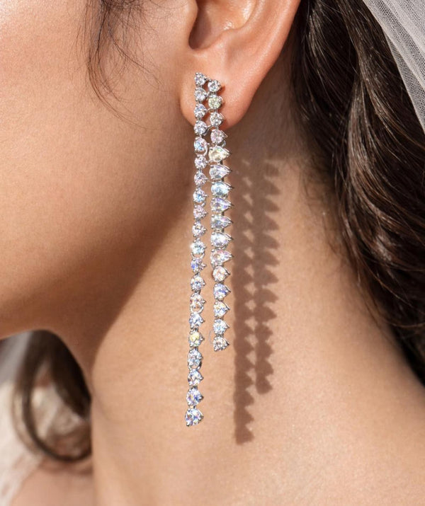 moissanite earrings, diamond earrings, statement earrings, bridal earrings, wedding jewelry, cubic zirconia earrings, luxury earrings, designer earrings, party earrings, cocktail jewelry, gift for her, engagement earrings, trendy earrings, aesthetic jewelry, premium jewelry