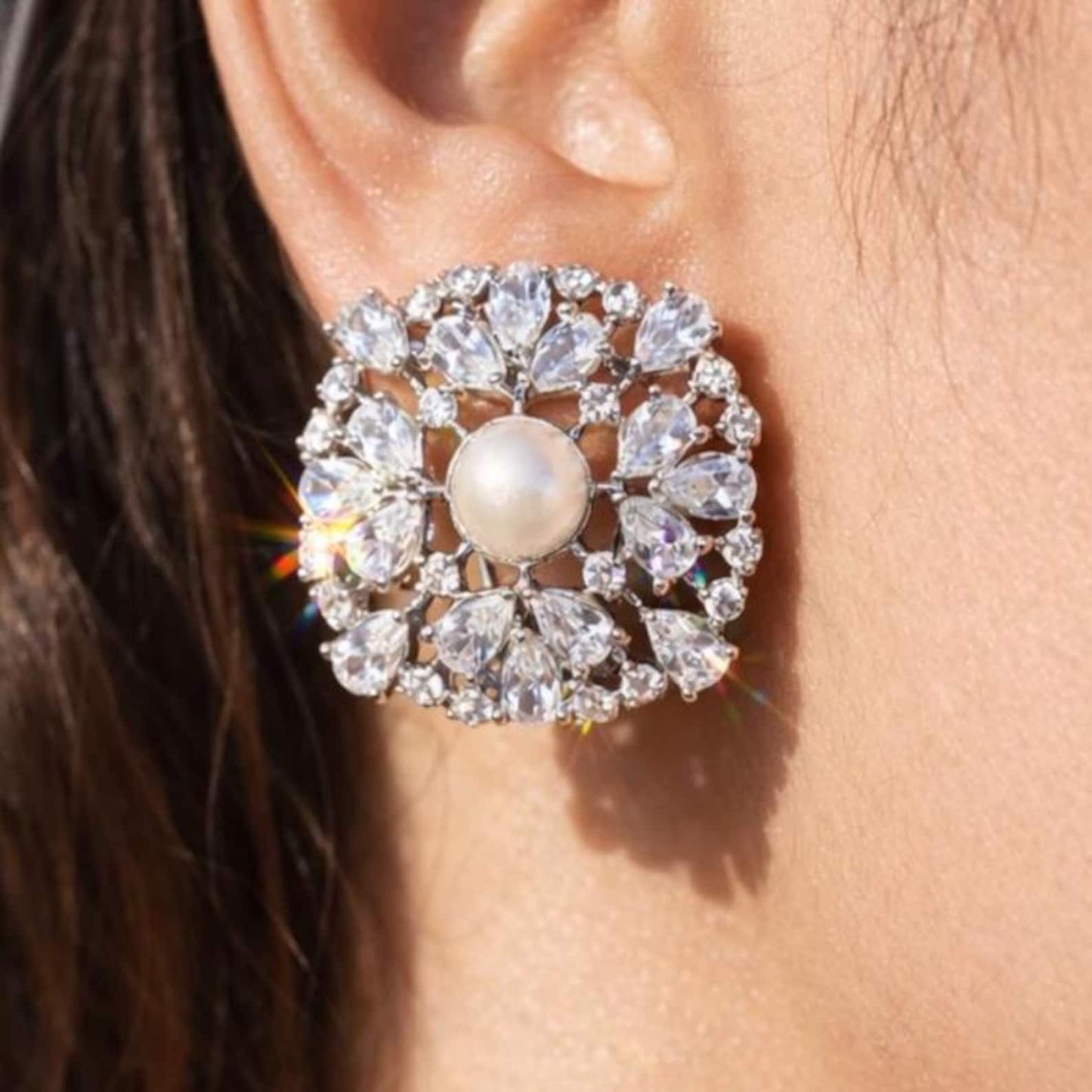 moissanite earrings, diamond earrings, statement earrings, bridal earrings, wedding jewelry, cubic zirconia earrings, luxury earrings, designer earrings, party earrings, cocktail jewelry, gift for her, engagement earrings, trendy earrings, aesthetic jewelry, premium jewelry