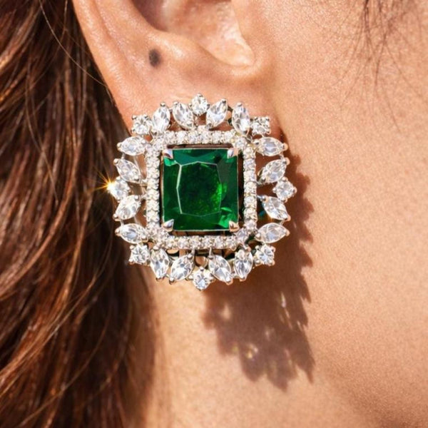 moissanite earrings, diamond earrings, statement earrings, bridal earrings, wedding jewelry, cubic zirconia earrings, luxury earrings, designer earrings, party earrings, cocktail jewelry, gift for her, engagement earrings, trendy earrings, aesthetic jewelry, premium jewelry