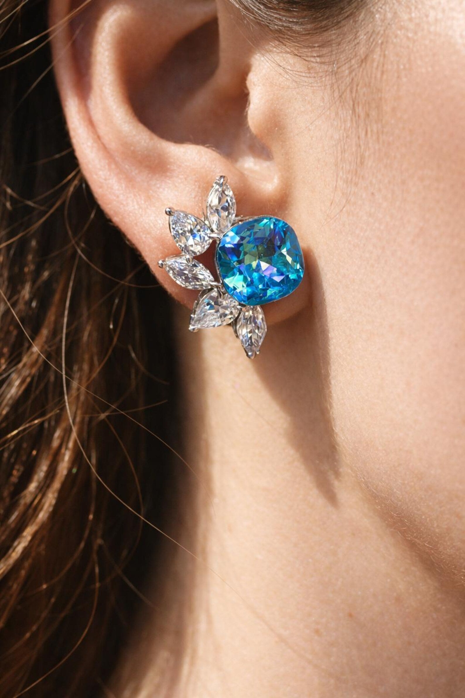 moissanite earrings, diamond earrings, statement earrings, bridal earrings, wedding jewelry, cubic zirconia earrings, luxury earrings, designer earrings, party earrings, cocktail jewelry, gift for her, engagement earrings, trendy earrings, aesthetic jewelry, premium jewelry