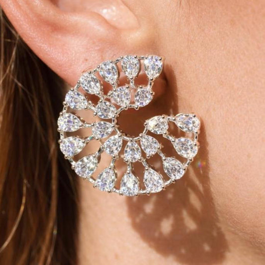 moissanite earrings, diamond earrings, statement earrings, bridal earrings, wedding jewelry, cubic zirconia earrings, luxury earrings, designer earrings, party earrings, cocktail jewelry, gift for her, engagement earrings, trendy earrings, aesthetic jewelry, premium jewelry