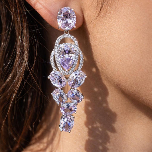 moissanite earrings, diamond earrings, statement earrings, bridal earrings, wedding jewelry, cubic zirconia earrings, luxury earrings, designer earrings, party earrings, cocktail jewelry, gift for her, engagement earrings, trendy earrings, aesthetic jewelry, premium jewelry