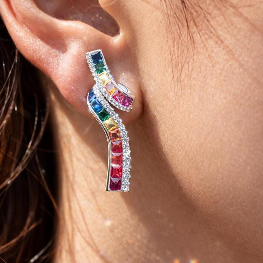 moissanite earrings, diamond earrings, statement earrings, bridal earrings, wedding jewelry, cubic zirconia earrings, luxury earrings, designer earrings, party earrings, cocktail jewelry, gift for her, engagement earrings, trendy earrings, aesthetic jewelry, premium jewelry