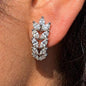 moissanite earrings, diamond earrings, statement earrings, bridal earrings, wedding jewelry, cubic zirconia earrings, luxury earrings, designer earrings, party earrings, cocktail jewelry, gift for her, engagement earrings, trendy earrings, aesthetic jewelry, premium jewelry